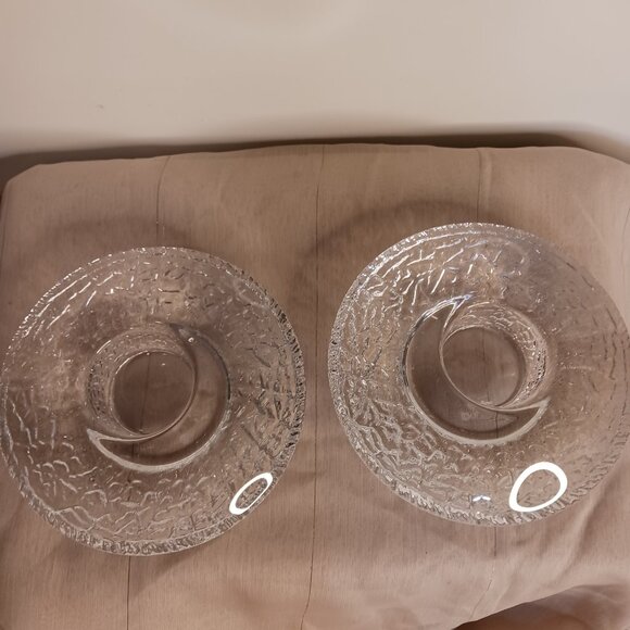 Orrefors Crystal Disc Candle Holders - Picture 4 of 11